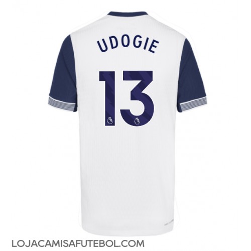 Camisa de Futebol Tottenham Hotspur Destiny Udogie #13 Equipamento Principal 2024-25 Manga Curta